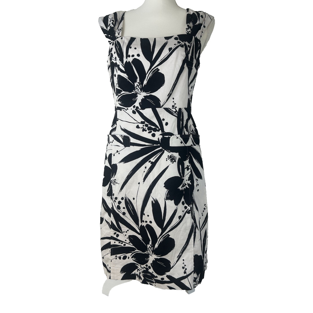 Regency Mobwife Heritage Spence Fit‎ & Flare Black & White Sleeveless Dress Sz 6